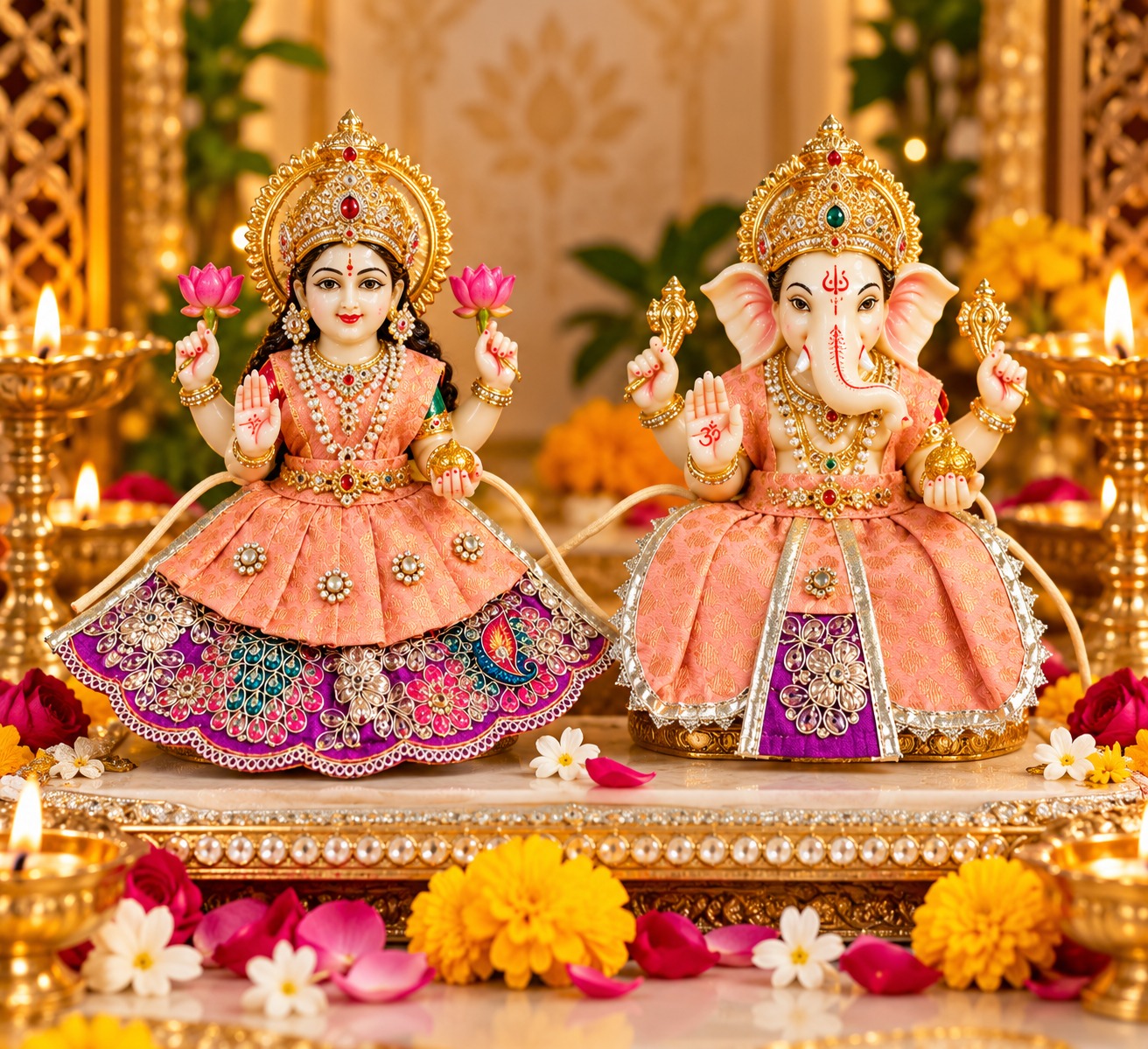 Ganesh Ji and Lakshmi Ji poshak collection
